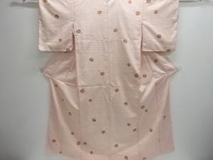 未使用品　亀甲に花模様小紋着物